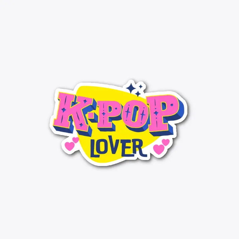 KPOP LOVER Pink & Yellow Design